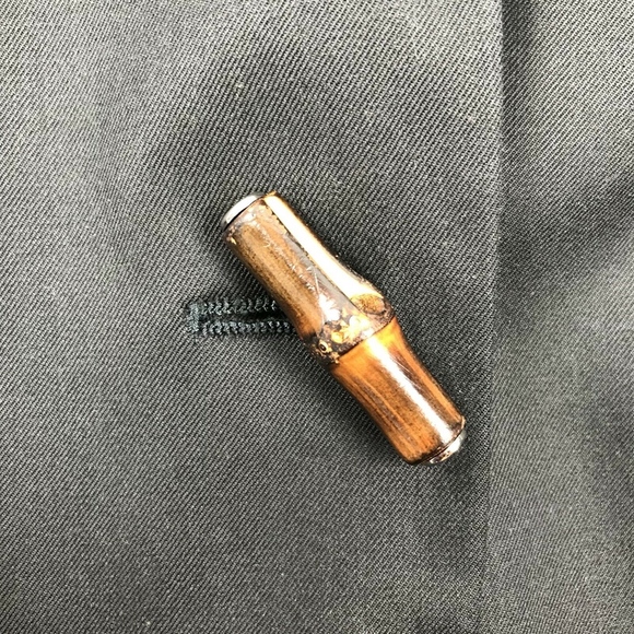 GUCCI Twill Tailored Bamboo Button Blazer 38 - Picture 5 of 8